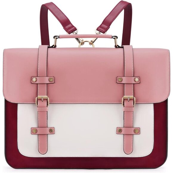 Handbags - Designer Vegan Leather Satchel Bag for Women - Perfect for Laptop & Travel